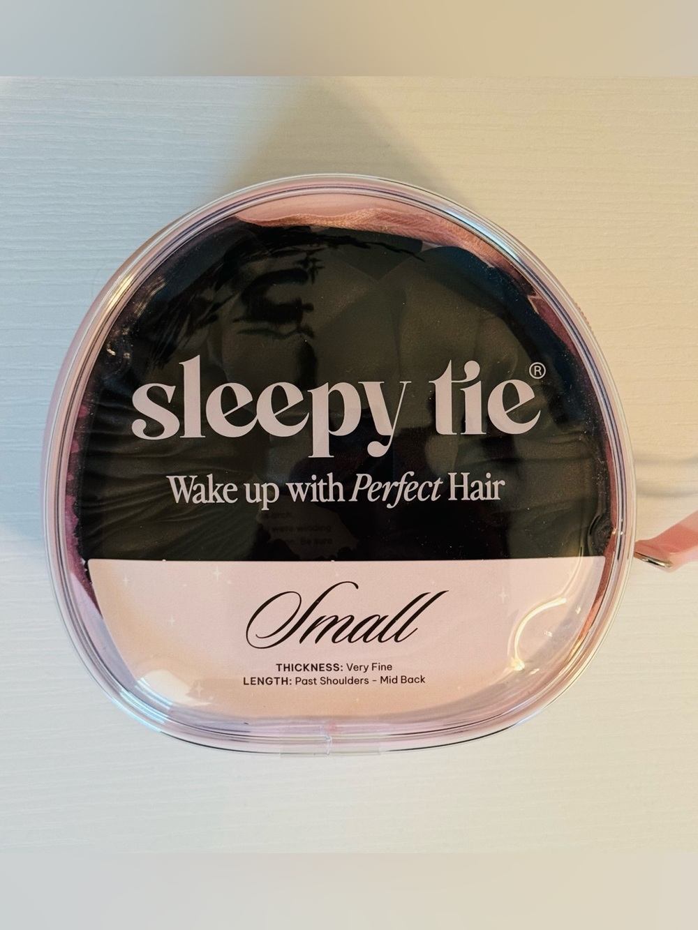 Sleepy Tie Small Hair Wrap in Black